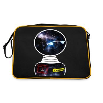 Robot Space Space observe un panneau d’avertissement - Sac Retro - noir/or - Dos