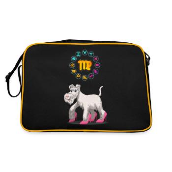 Drôle d’amoureux des chiens Horoscope Vierge Signe du zodiaque Cool - Sac Retro - noir/or - Dos