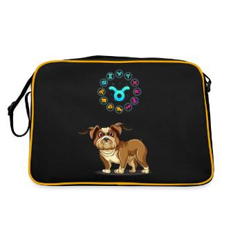 Drôle d’amoureux des chiens Horoscope Taureau Signe du zodiaque Cool - Sac Retro - noir/or - Dos