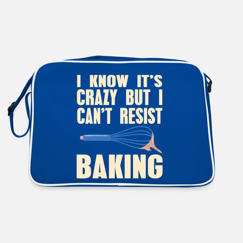 I Know It's Crazy But I Can't Resist Baking Funny Retro Bag