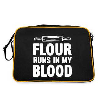 La farine coule dans mon sang Drôle de t-shirt Baker - Sac Retro - noir/or - Dos