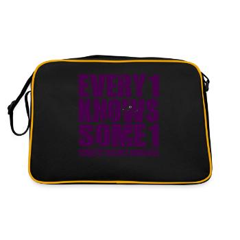 #Every1KnowsSome1 Domestic Violence Awareness - Retro Bag - black/gold - Back
