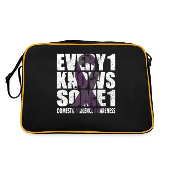 Domestic Violence #Every1KnowsSome1 - Retro Bag - black/gold - Back