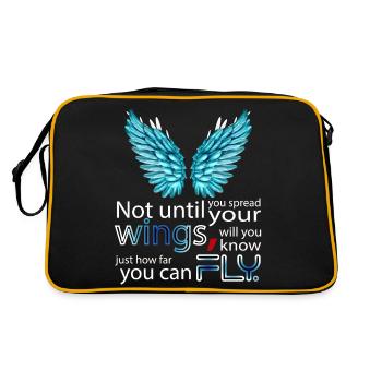 Pas avant d’avoir déployé vos ailes... - Sac Retro - noir/or - Dos