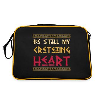 Antike Griechische Mythologie und Griechisches - Retro Tasche - Schwarz/Gold - Hinten