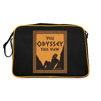Antike Griechische Mythologie und Griechischer - Retro Tasche - Schwarz/Gold - Hinten