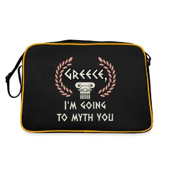 Antike Griechische Mythologie und Griechisches - Retro Tasche - Schwarz/Gold - Hinten