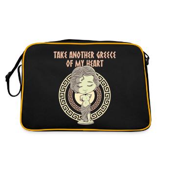 Antike Griechische Mythologie und Griechisches - Retro Tasche - Schwarz/Gold - Hinten