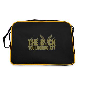 The Buck You Looking At - Retro Tasche - Schwarz/Gold - Hinten