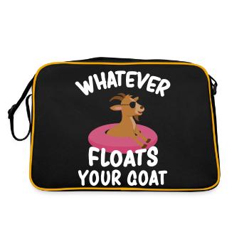 Whatever Floats Your Goat - Retro Tasche - Schwarz/Gold - Hinten