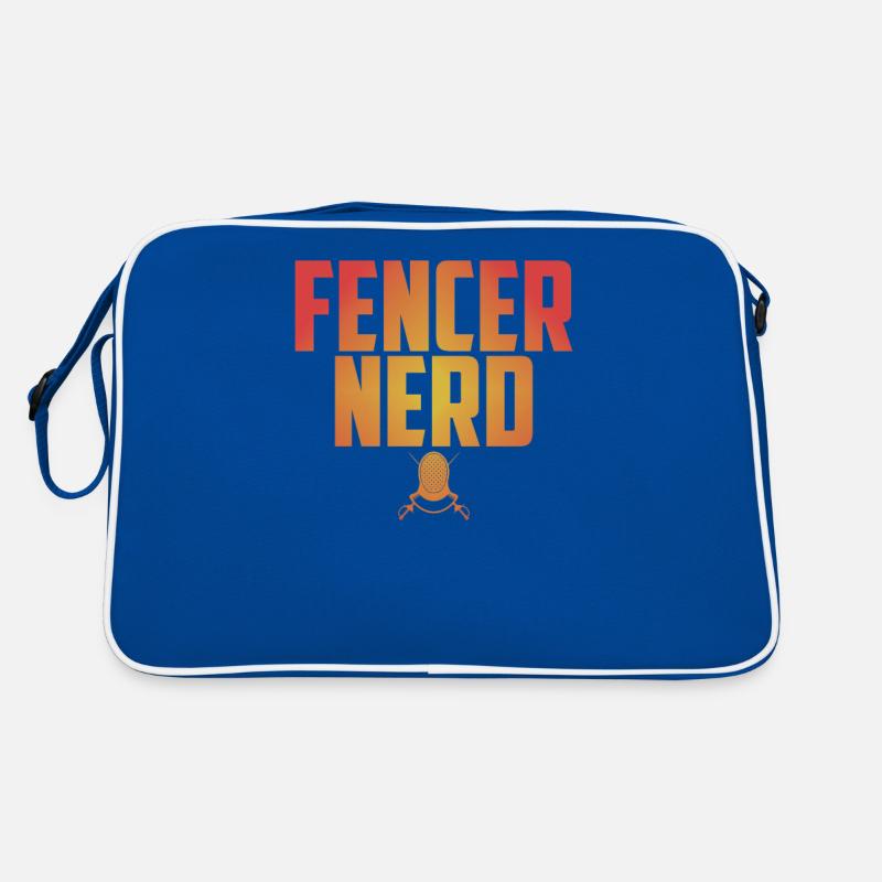Fencer Nerd Swordsmanship Funny Fencing Combat Pun Retro Bag