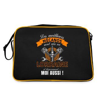 Cadeau Homme Mécanicien Lorrain Anniversaire Noel - Sac Retro - noir/or - Dos