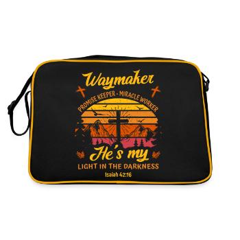Waymaker - Jésus comme pionnier verset biblique Isaïe - Sac Retro - noir/or - Dos