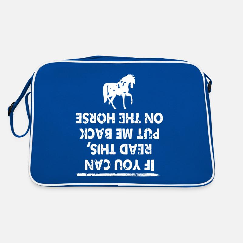 If You Can Read This Put Me Back On The Horse Retro Bag