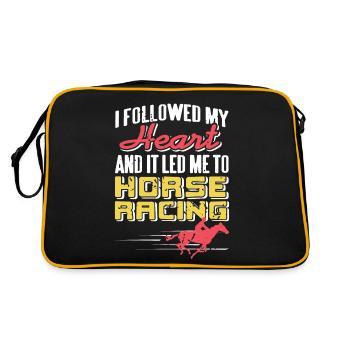 I Followed My Heart & It Led Me To Horse Racing - Retro Bag - black/gold - Back