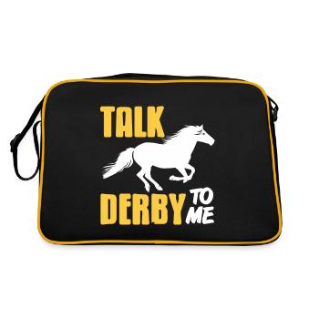 Talk Derby To Me Retro Funny Horse Racing Lover - Retro Bag - black/gold - Back