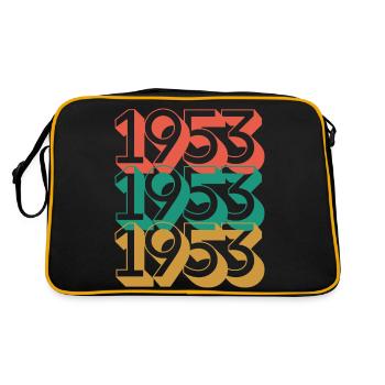Anniversaire année 1953 / Vintage 1953 - Sac Retro - noir/or - Dos