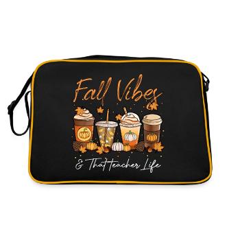 Vibrations d’automne et cette vie d’enseignant - Sac Retro - noir/or - Dos