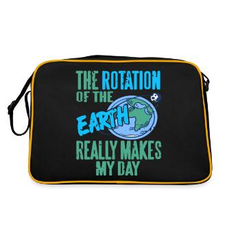 La rotation de la terre fait vraiment ma journée - Sac Retro - noir/or - Dos