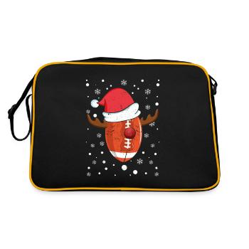 Fan de football Amateur de rennes Bois de Noël - Sac Retro - noir/or - Dos
