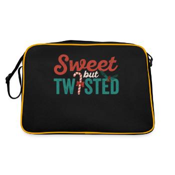 Sweet but twisted candy cane Funny - Retro Bag - black/gold - Back