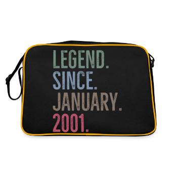 Legend Since January 2001 - Retro Bag - black/gold - Back