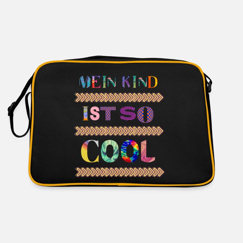 Ist so super, wenn man das coolste Kind der Welt - Retro Tasche - Schwarz/Gold