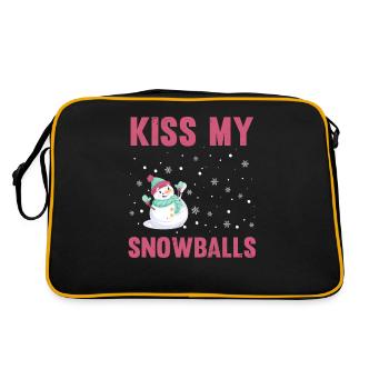 Kiss My Snowballs - Retro Bag - black/gold - Back