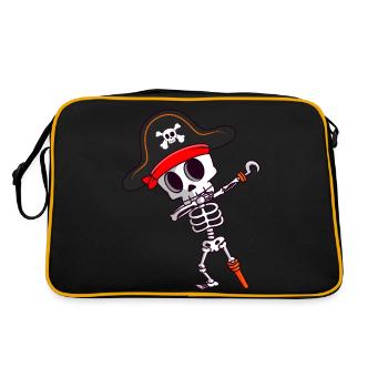 Dabbing Squelette Pirate Pirates Spooky Halloween - Sac Retro - noir/or - Dos