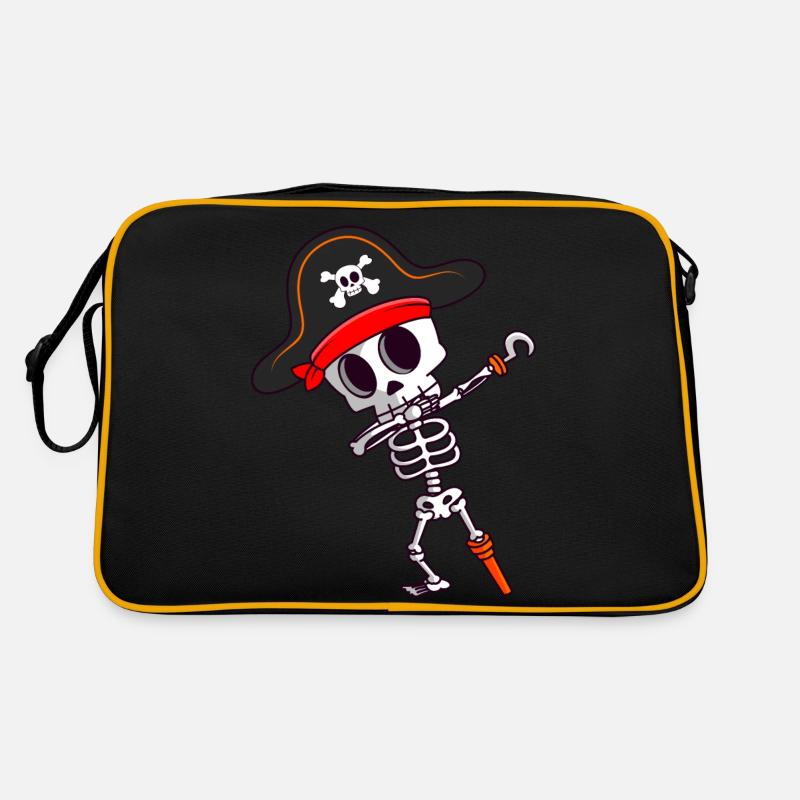 Dabbing Skeleton Pirate Pirates Spooky Halloween Retro Bag