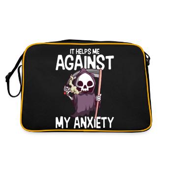Against My Fear Marijuana Weed Cannabis Smoking - Retro Bag - black/gold - Back
