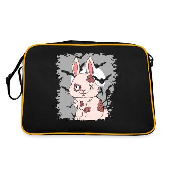 Halloween Zombie Animals Halloween Rabbit - Retro Bag - black/gold - Back