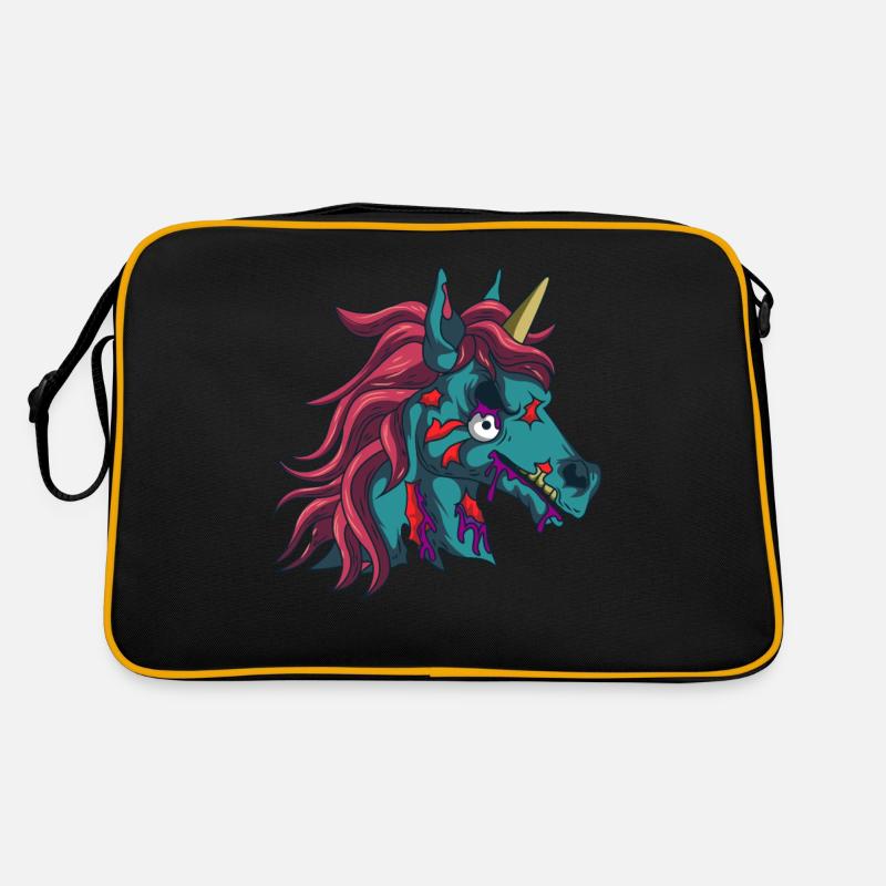 Zombiecorn Zombie Einhorn Goth Gothic Halloween Retro Tasche