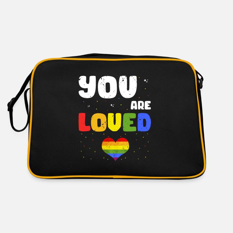 You Are Loved Awesome Pride Message Designs Retro Bag