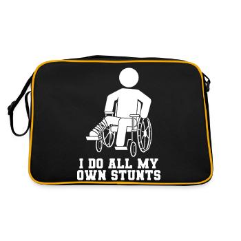 Je fais toutes mes propres cascades - Sac Retro - noir/or - Dos