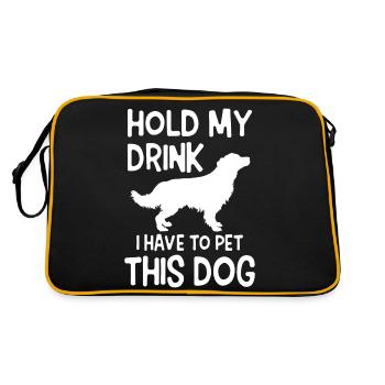 Dog Lover Golden Retriever Aussie Dog - Retro Bag - black/gold - Back