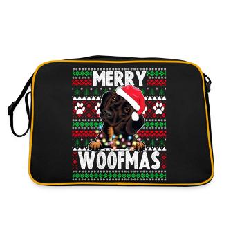 Pyjama pour chien mignon - Teckel Dog Lover Noël - Sac Retro - noir/or - Dos