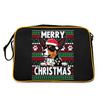Pyjama de chien mignon - Jouet Fox Terrier Dog Lover Christ - Sac Retro - noir/or - Dos