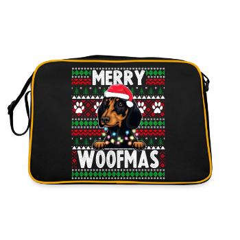 Pyjama pour chien mignon - Teckel Dog Lover Noël - Sac Retro - noir/or - Dos
