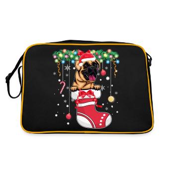 Bas de Noël pour chien - Boxer Dog Lover Christmas - Sac Retro - noir/or - Dos