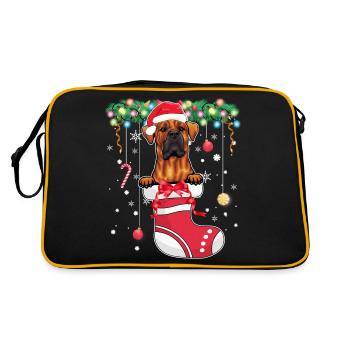Tosa Inu Dog Lover Christmas - Dog Christmas Stock - Retro Bag - black/gold - Back
