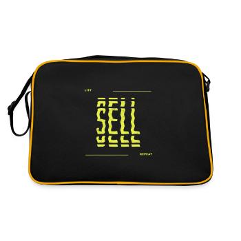 Realtor List Sell Repeat - Retro Bag - black/gold - Back