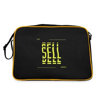 Realtor List Sell Repeat - Retro Bag - black/gold - Back