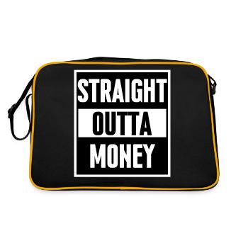 Straight outta money funny t-shirt - Retro Bag - black/gold - Back