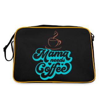 café drôle de citation - Sac Retro - noir/or - Dos