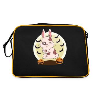 Halloween Zombie Animals Halloween Rabbit - Retro Bag - black/gold - Back