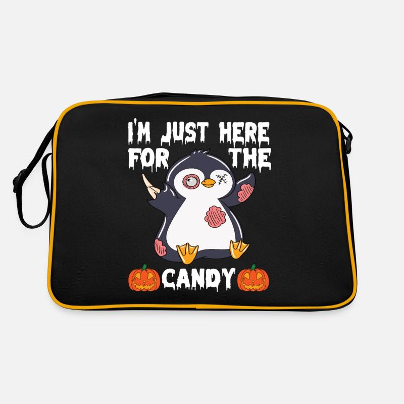 Halloween I'm Just Here For The Candy - Retro Bag - black/gold