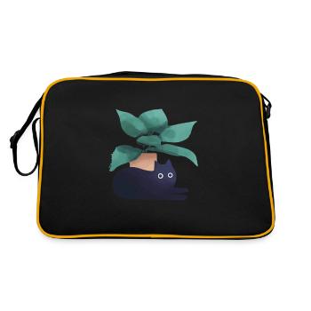 Chats et plantes - Sac Retro - noir/or - Dos