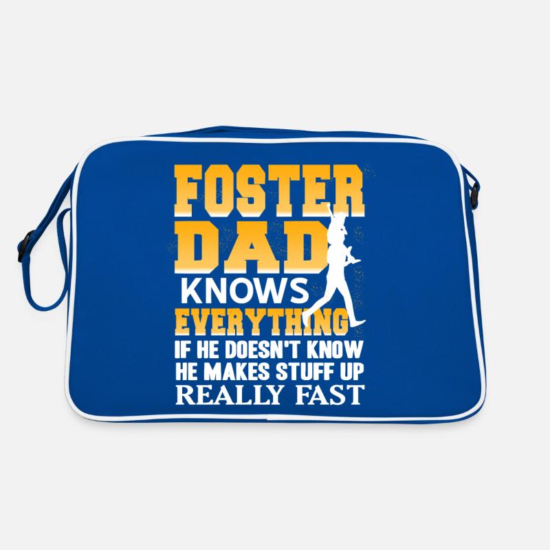 Foster Dad Knows Everything Funny Makes Stuff Retro Tasche