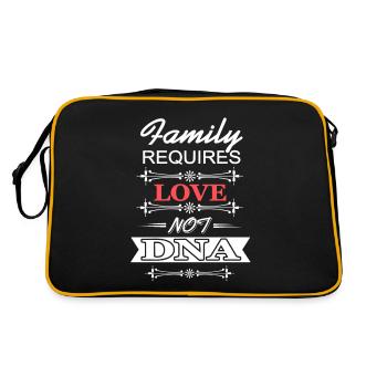 Family Requires Love Not DNA Cool Foster Parent - Retro Bag - black/gold - Back